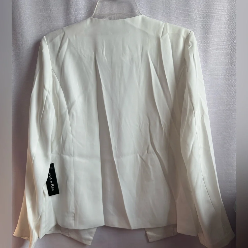 Doe & Rae White Women's Jacket, size L - Picture 4 of 7
